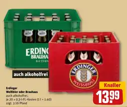 Sonderpreis Baumarkt Erdinger Weißbier oder Brauhaus Angebot