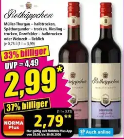 Norma Rotkäppchen Angebot