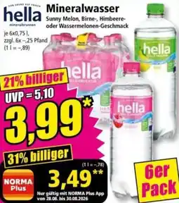 Norma Mineralwasser hella Angebot