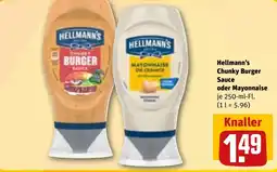 Sonderpreis Baumarkt Hellmann's Chunky Burger Sauce oder Mayonnaise Angebot