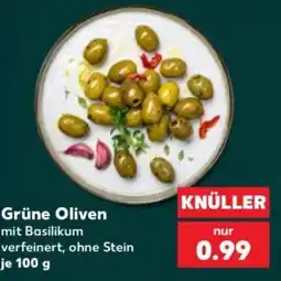 Kaufland Grüne Oliven mit Basilikum Angebot