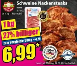 Norma Schweine Nackensteaks Gut Bartenhof Angebot