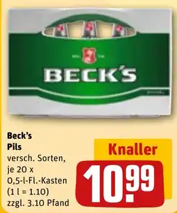 Sonderpreis Baumarkt Beck's Pils Angebot