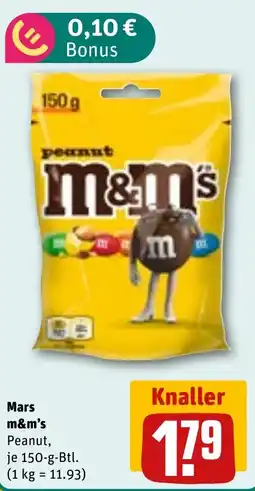 Sonderpreis Baumarkt Mars m&m's Peanut Angebot