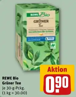 Sonderpreis Baumarkt REWE Bio Grüner Tee Angebot