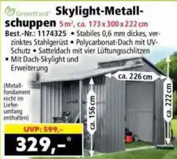 Norma GreenYard Skylight-Metallschuppen Angebot