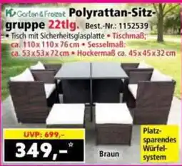 Norma Garten & Freizeit Polyrattan-Sitzgruppe 22tlg. Angebot