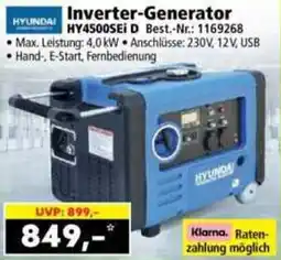 Norma HYUNDAI Inverter-Generator HY4500SEi D Angebot