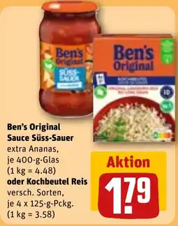 Sonderpreis Baumarkt Ben's Original Sauce Süss-Sauer Angebot
