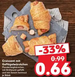 Kaufland Croissant mit Geflügelwürstchen Angebot