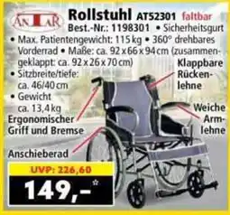 Norma ANLAR Rollstuhl AT52301 Angebot