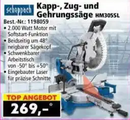 Norma Schuppach Kapp-, Zug- und Gehrungssäge HM305SL Angebot