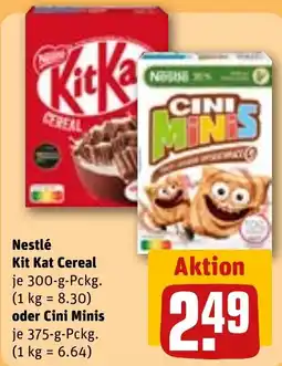 Sonderpreis Baumarkt Nestlé Kit Kat Cereal oder Cini Minis Angebot