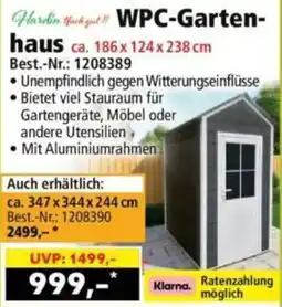 Norma WPC-Gartenhaus Angebot