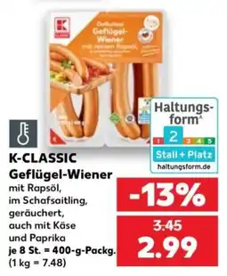 Kaufland K-CLASSIC Geflügel-Wiener Angebot