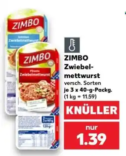 Kaufland ZIMBO Zwiebelmettwurst Angebot