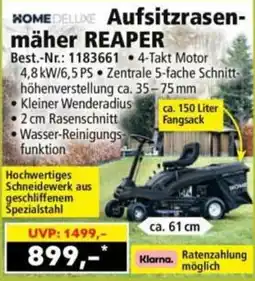 Norma HOME DELUXE Aufsitzrasenmäher REAPER Angebot