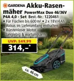 Norma GARDENA Akku-Rasenmäher PowerMax Duo 46/36V P4A 4,0 Angebot