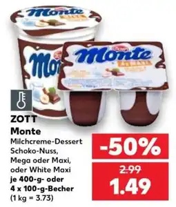 Kaufland ZOTT Monte Milchcreme-Dessert Angebot