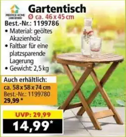 Norma Gartentisch Angebot