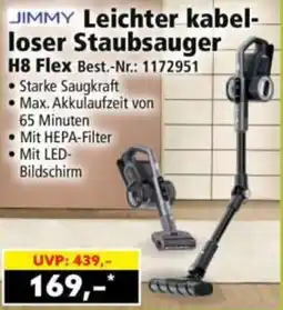 Norma JIMMY Leichter kabelloser Staubsauger H8 Flex Angebot