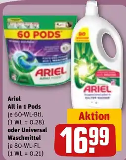 Sonderpreis Baumarkt Ariel All in 1 Pods Angebot