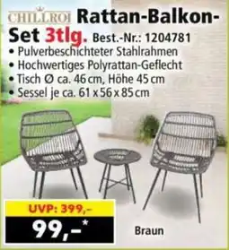 Norma CHILLROI Rattan-Balkon-Set Angebot