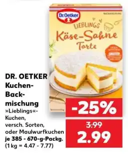 Kaufland DR. OETKER Kuchen-Back-mischung »Lieblings«-Kuchen Angebot