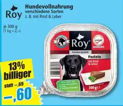 Norma Roy Hundevollnahrung Pastete mit Rind & Leber Angebot