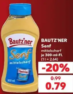 Kaufland BAUTZ'NER Senf mittelscharf Angebot