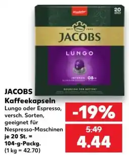 Kaufland Jacobs Kaffee kapseln Lungo Angebot