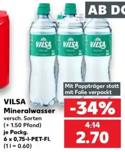 Kaufland VILSA Mineralwasser Angebot