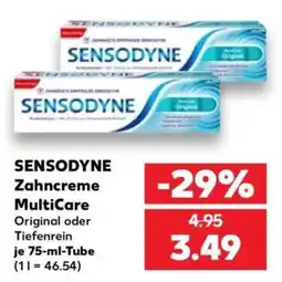 Kaufland SENSODYNE Zahncreme MultiCare Angebot