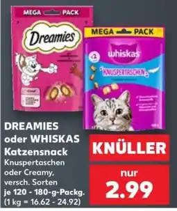 Kaufland Dreamies oder WHISKAS Katzensnack Angebot