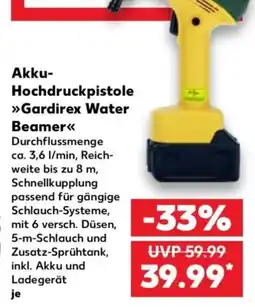 Kaufland Akku-Hochdruckpistole »Gardirex Water Beamer« Angebot