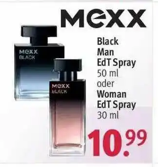 Rossmann Mexx Black Man Edt Spray Oder Oman Edt Spray Angebot