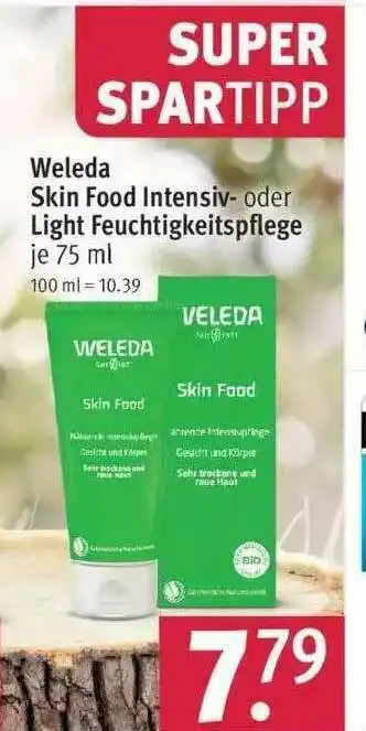 Rossmann Welda Skin Food Intensiv- Oder Light Feuchtigkeitspflege Angebot