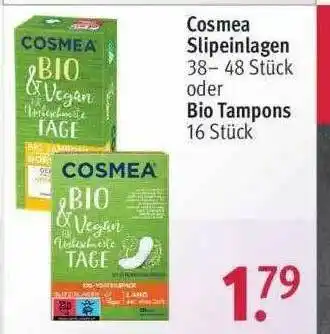 Rossmann Cosmea Slipeinlagen Oder Bio Tampons Angebot