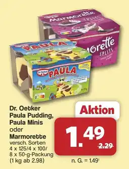 Famila Nord West Dr. Oetker Paula Pudding, Paula Minis oder Marmorette Angebot