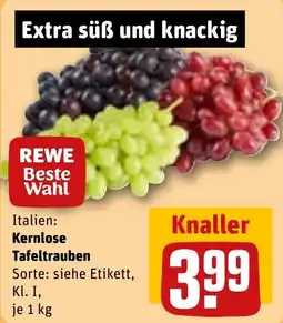 REWE Kernlose Tafeltrauben Angebot