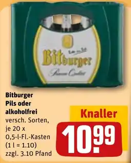 REWE Bitburger Pils oder alkoholfrei Angebot