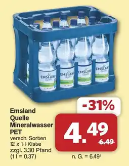 Famila Nord West Emsland Quelle Mineralwasser PET Angebot