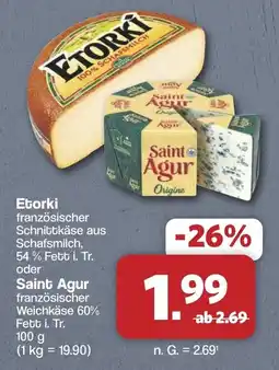 Famila Nord West Etorki französischer Schnittkäse aus Schafs milch Angebot