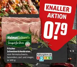 REWE HeimatSchwein Frischer Schweinerückenbraten Angebot