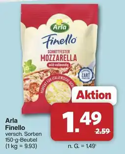 Famila Nord West Arla Finello Schnittfester Mozzarella Angebot