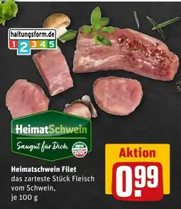 REWE Heimatschwein Filet Angebot