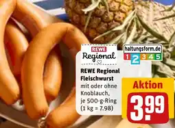 REWE REWE Regional Fleischwurst Angebot