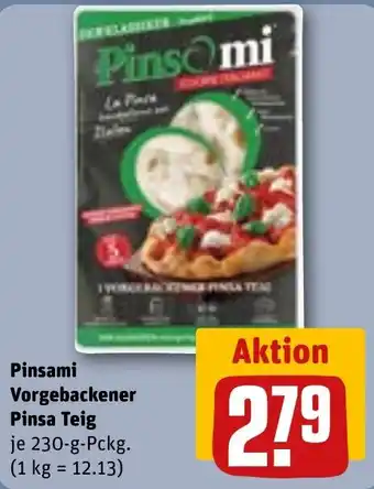 REWE Pinsami Vorgebackener Pinsa Teig Angebot