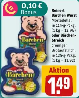 REWE Reinert Bärchen Wurst Mortadella Angebot
