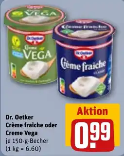 REWE Dr. Oetker Crème fraîche oder Creme Vega Angebot
